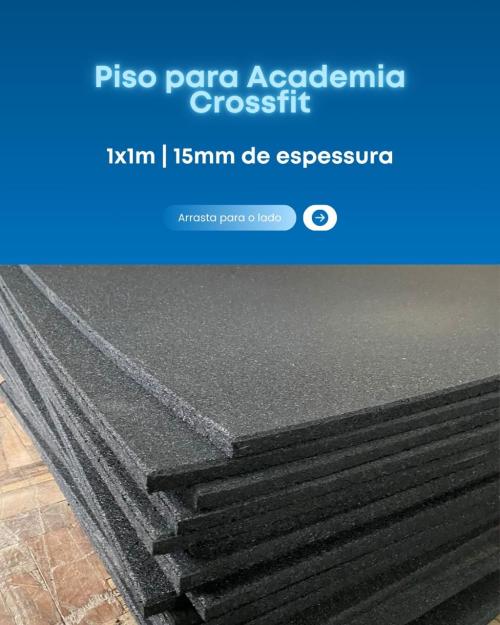 Piso Emborrachado academia 1x1 15 mm